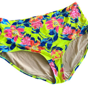 SWIM by CACIQUE Plus Size 30 Tropical Floral Swimwear Bathing Suit Bottoms NWT